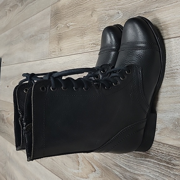 Steve Madden Size 6 Black Troopa Leather Boots NIB - Picture 4 of 10
